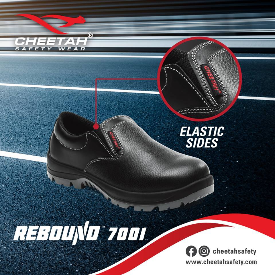 CHEETAH SAFETY SHOES 7001H. Low cut slip on safety boots. Shopee Malaysia