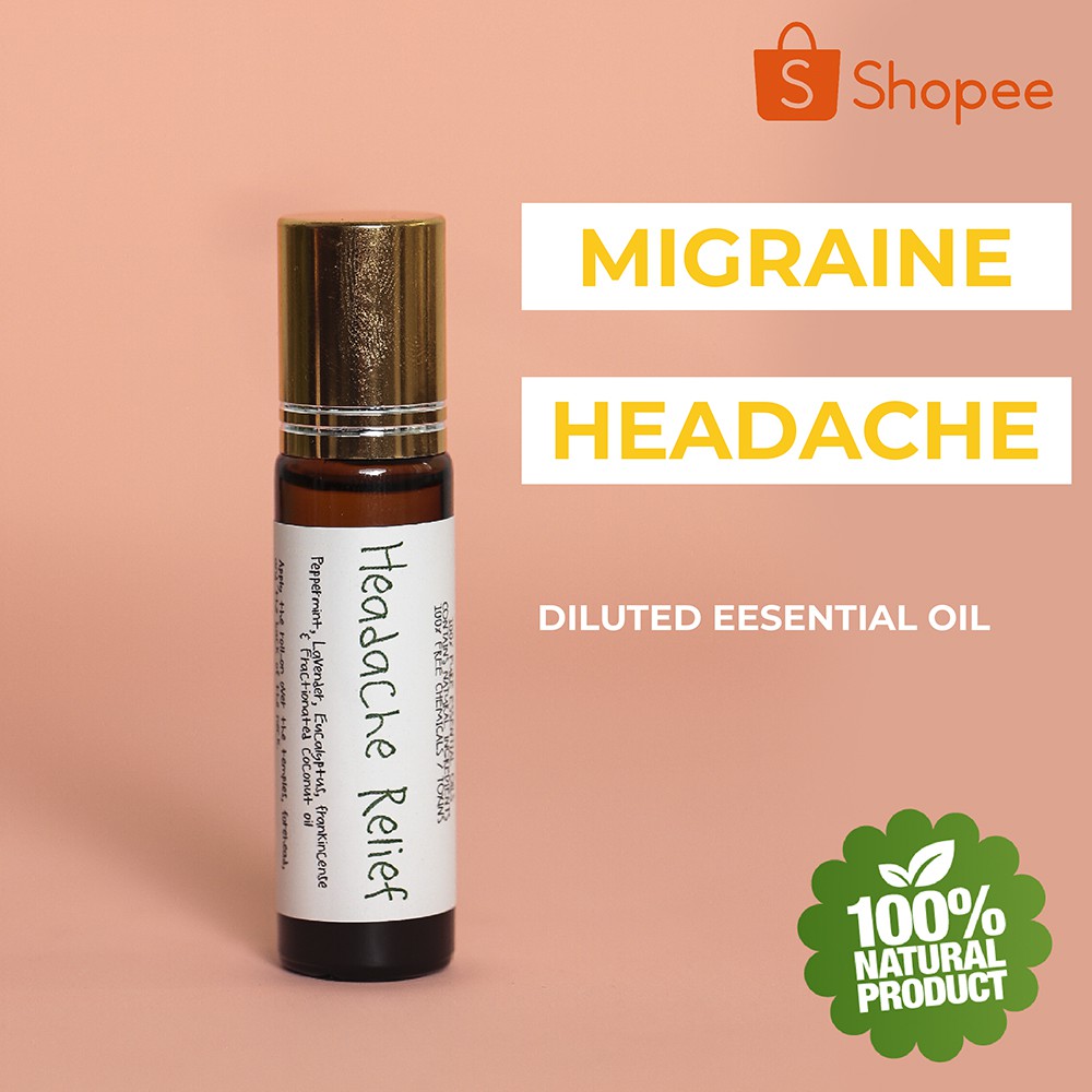 Natural Headach & Migraine diluted essential oil | Shopee Malaysia