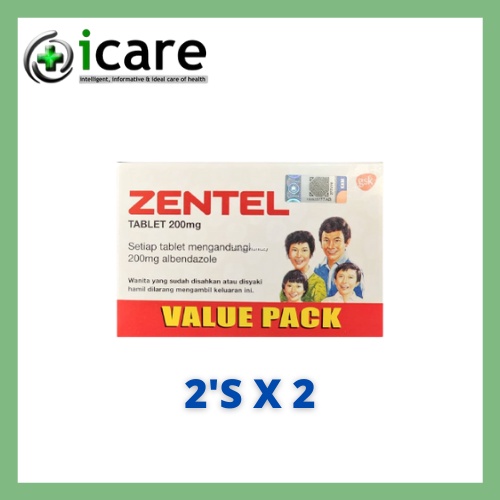 Zentel 200mg Tablets 2s X 2 Exp Date 122023 Shopee Malaysia 1866