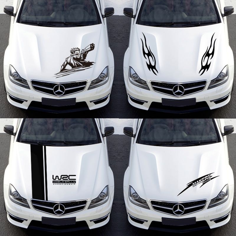 Car Stickers Engine Hood Decoration Door Front Cover Scratches Unique ...