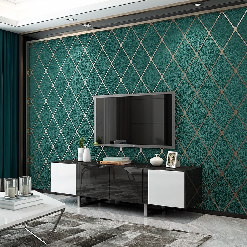 DORLIN Modern Minimalist Imitation Deerskin Velvet Wallpaper Bedroom 3D