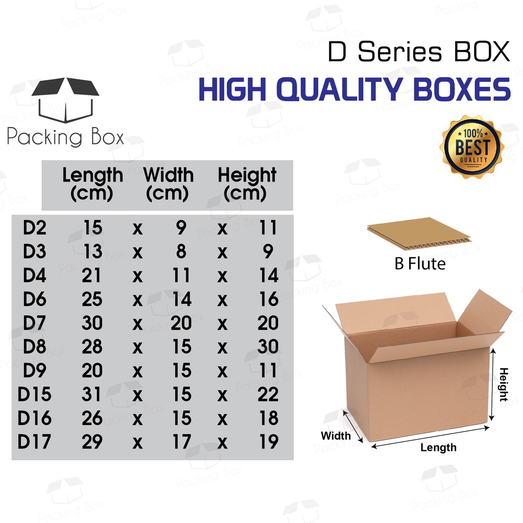 Packaging Box Carton Box Packing Box Paper Boxes Kotak - D Series Box ...