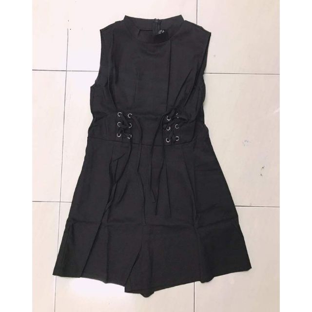 Women Jumpsuits black 全新好品质显瘦款厚弹力西装布料连体裤（ 黑色 S size)