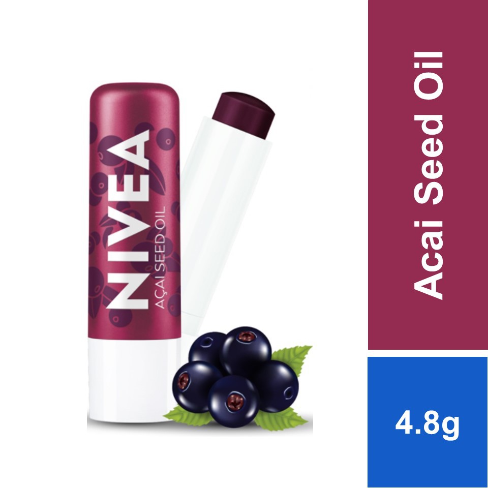 Nivea Naturally Good Acai Seed Oil Caring Lip Balm 4.8g Lip Balm