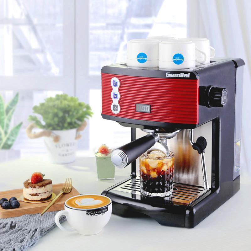 Coffee machine small semiautomatic freshly ground pump pressure
