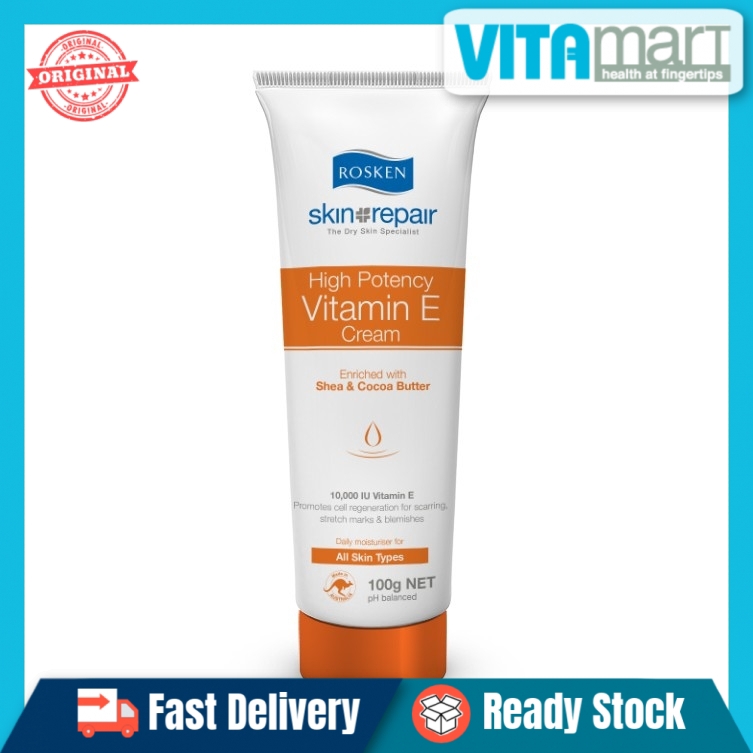 kebaikan rosken skin repair high potency vitamin e cream