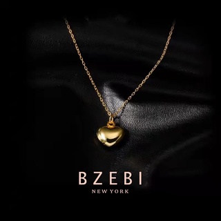 BZEBI Gold Plated Premium Design Heart Pendant Necklace Minimalist 794n #3