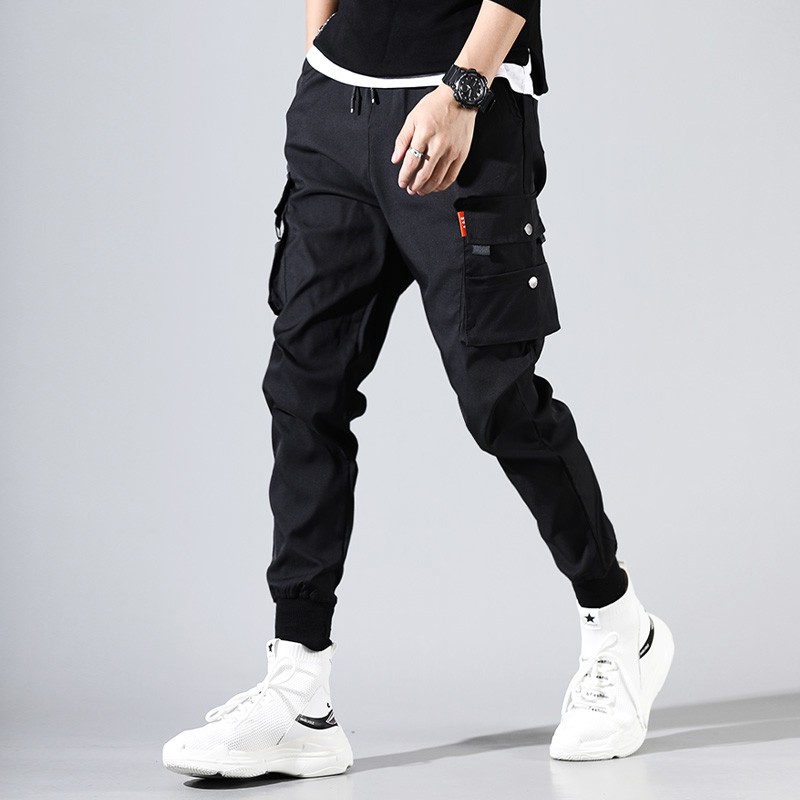 white cargo joggers mens