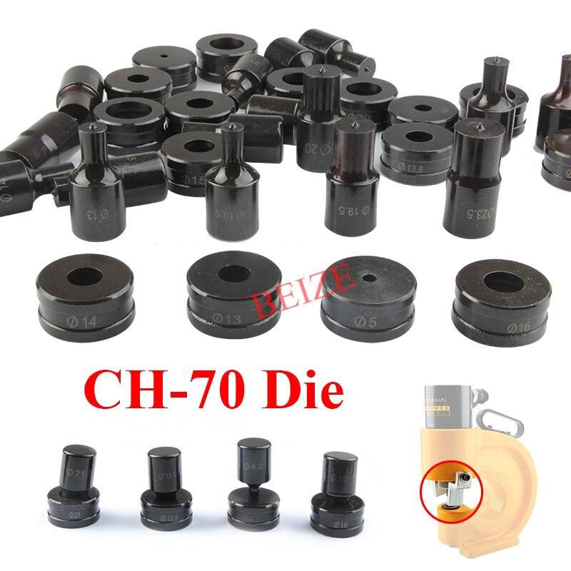Square Hole Punch Die Set For Hydraulic Punch Drivers - Fits CH-60 & CH-70