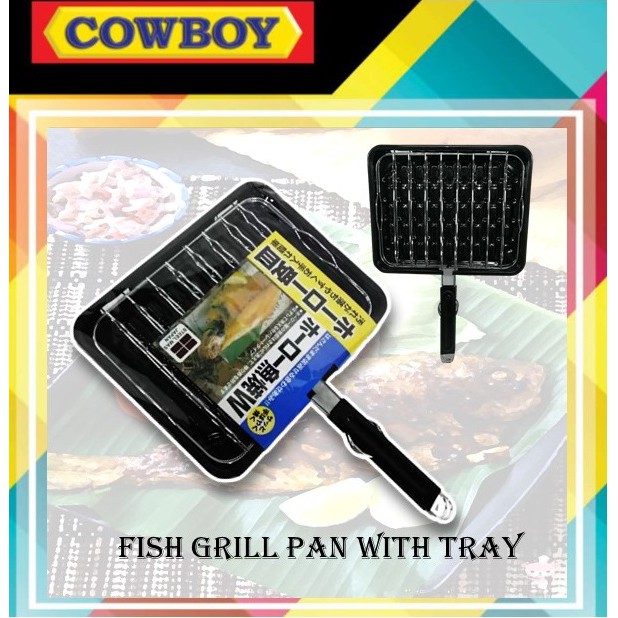 Pemanggang ikan/ fish grill pan with tray/BBQ grill