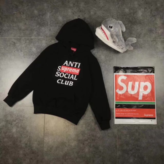 anti supreme social club hoodie