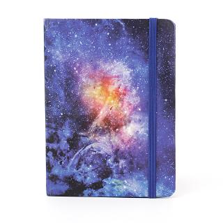 Hard Cover  A5 Galaxy Universe Notebook Elastic Band 