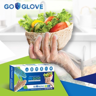 100pcs TPE Disposable Plastic Glove Food Safety v1