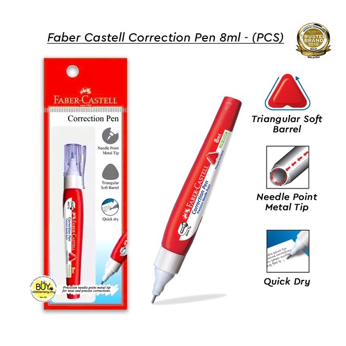 Faber Castell Correction Pen / Liquid Paper 8ml Shopee Malaysia