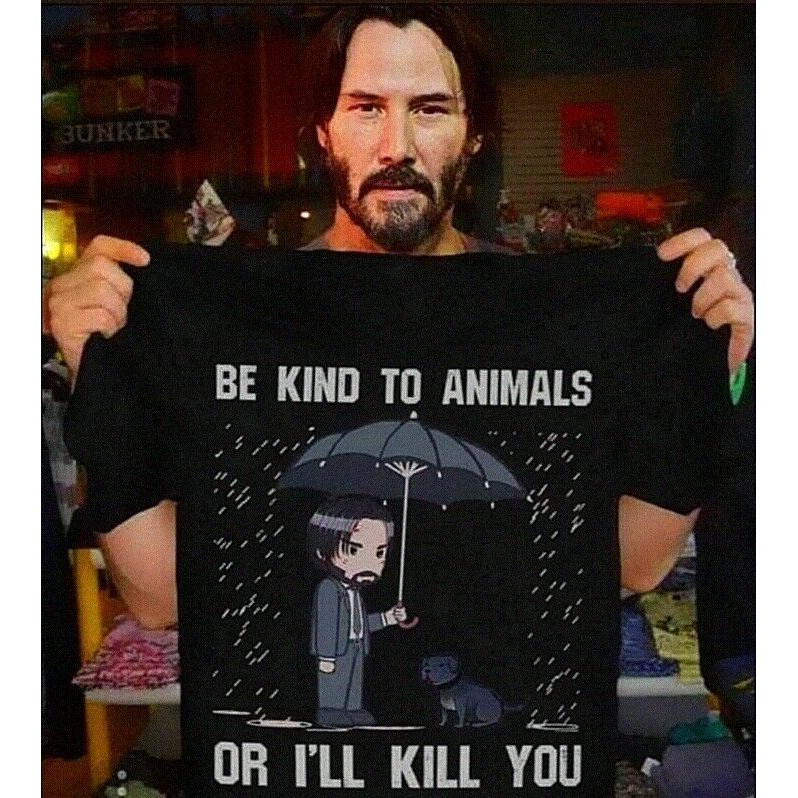 keanu reeves be kind to animals shirt