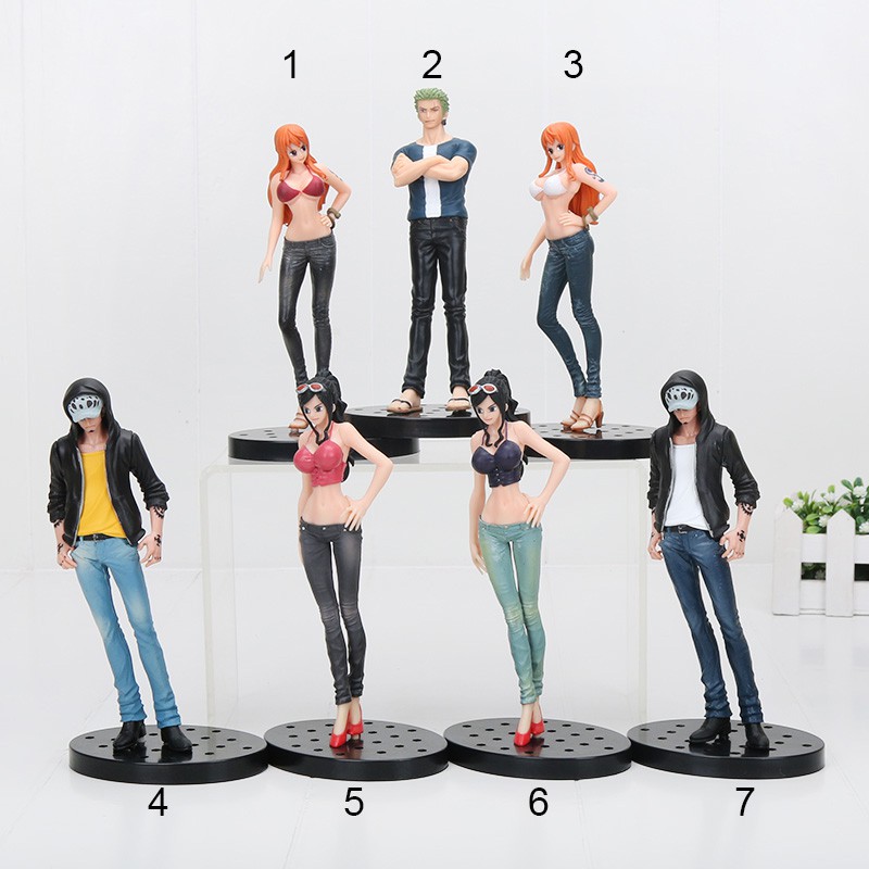 17cm One Piece Jeans Freak Nami Robin Zoro Trafalgar Law Luffy Action Figure Toy Shopee Malaysia