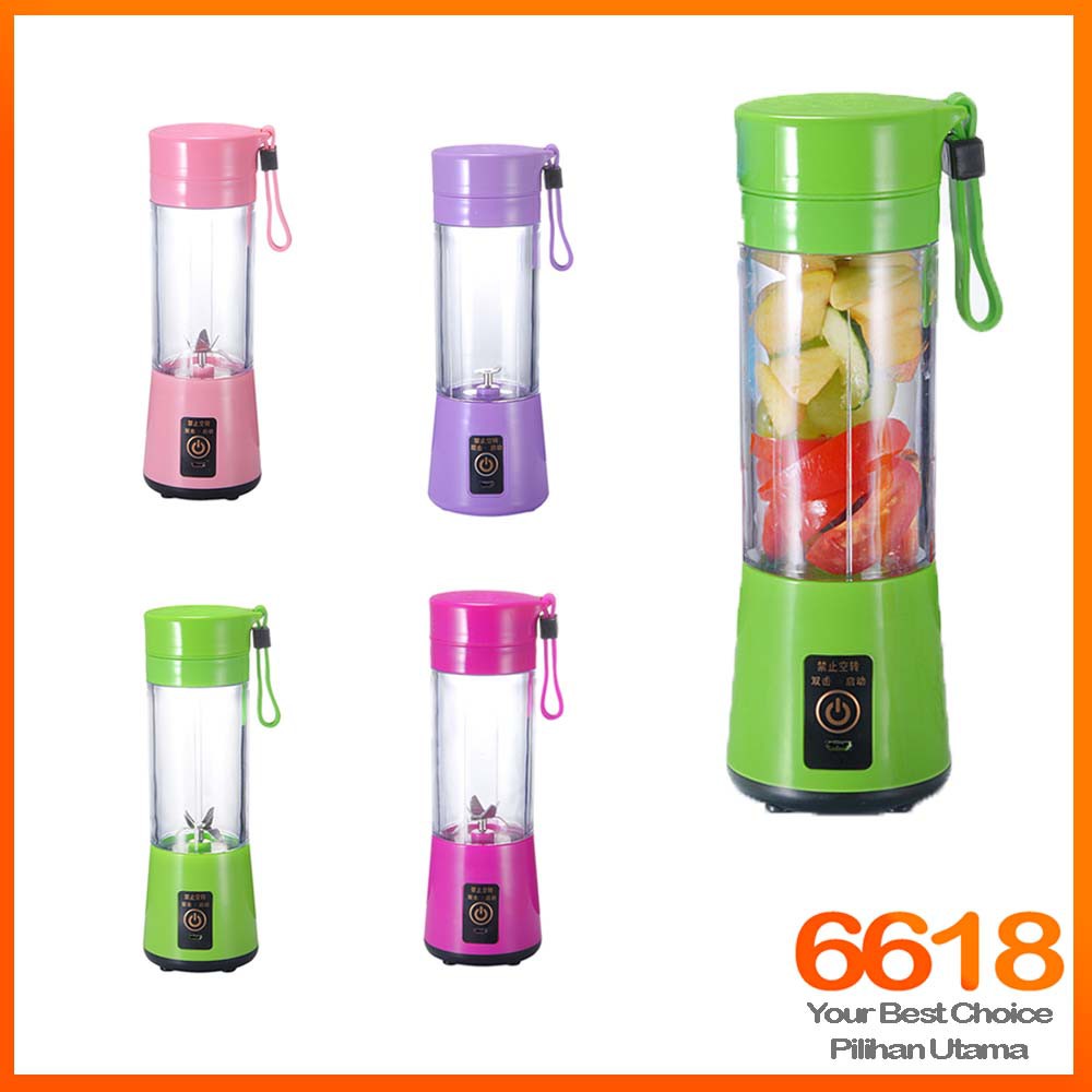 USB Mesin Pengisar Buah Elektrik Pengisar Botol Electric Fruit Juicer Cup Bottle Mixer Rechargeable Juice Blender