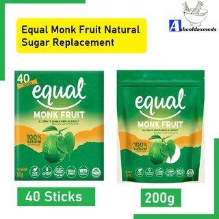 Equal Monk Fruit Natural Sugar Replacement Sweetener(40s/200g)