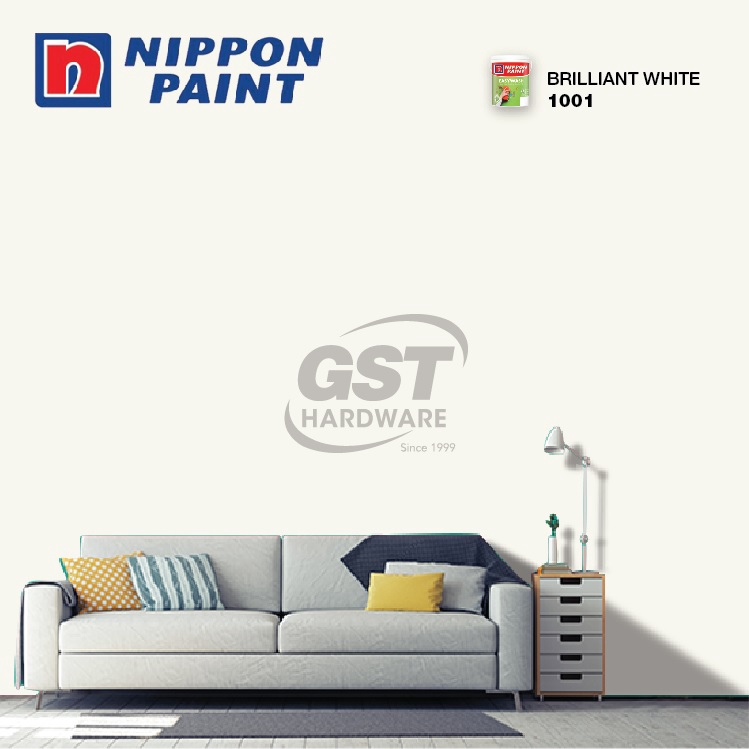 NIPPON PAINT 5L EASY WASH BRILLIANT WHITE 1001 PAINT Shopee Malaysia