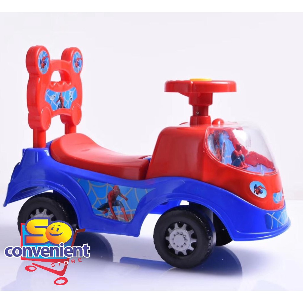 618 Spiderman Kids Ride On Car Push Car with Music & Light | Shopee Malaysia