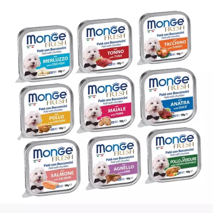 Monge Fresh 100gsm Dog Wet Food / Tray Food Dog / Puppies Shopee
