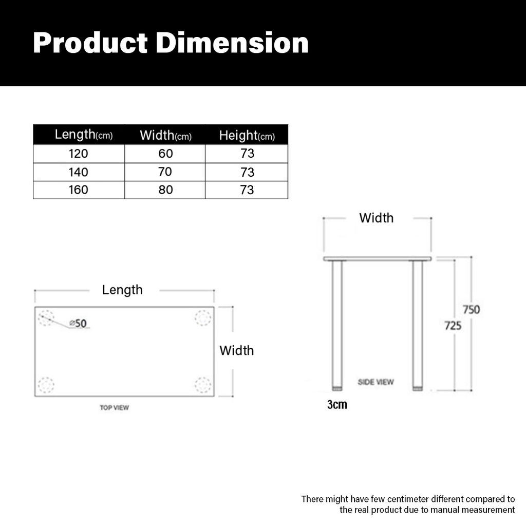 FINSSO: CONTEMPORARY White/Black Steel Rectangular Design Dining Table