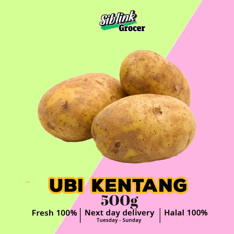 Fresh Ubi Kentang Potatoes Harga Pasar Borong 500g Sayuran Segar