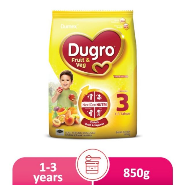 Dugro 3 Fruit Veg 850g