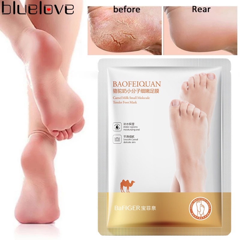 1 Pair Camel Milk Whitening Moisturizing Foot Mask / Anti Crack Remove Dead Skin Foot Care Mask / Callus Removal Exfoliating Foot Patch