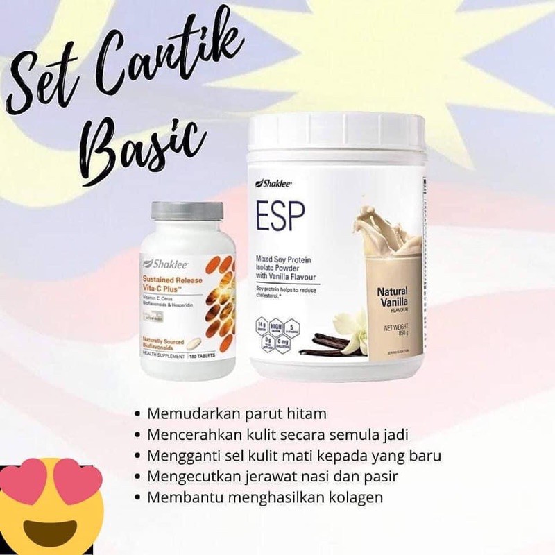 2freegifts Set Cantik Shaklee Esp 850g Vitamin C 180biji Original Hq Ready Stock Harga Promo Shopee Malaysia