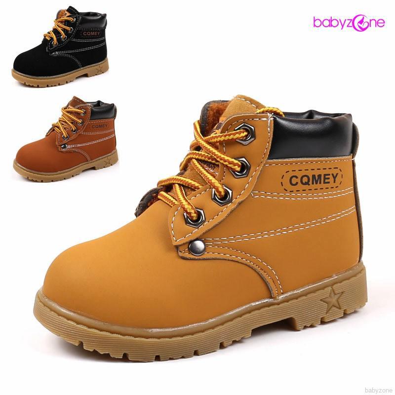 Child Leather Snow Boots For Warm Boots Shoes Casual Baby Toddler Shoes