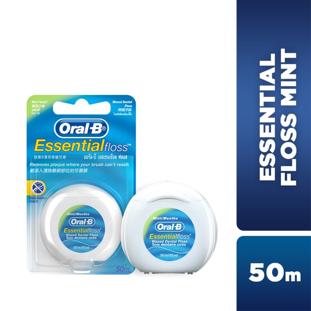 ORALB Essential Waxed Dental Floss 50m Shopee Malaysia