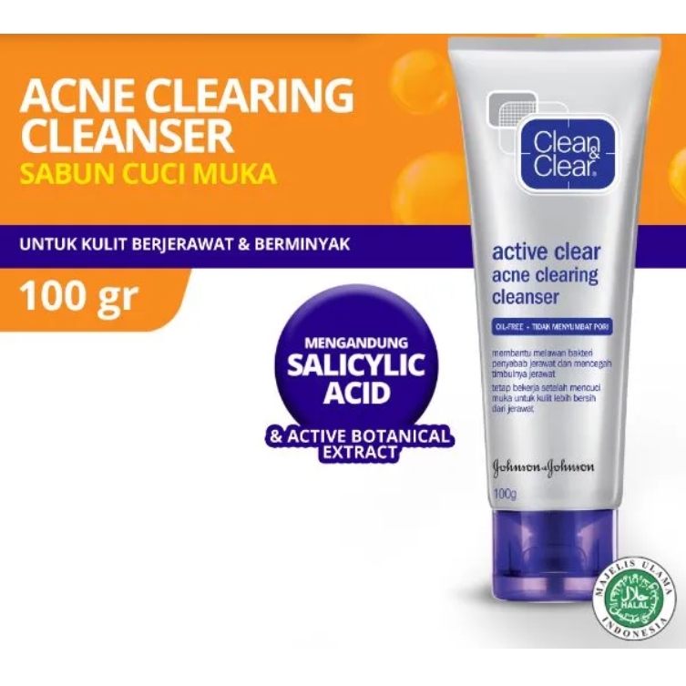 clean and clear active clear acne clearing cleanser