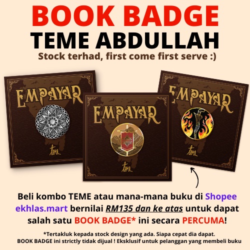 Book Badge Teme Abdullah - Novel Empayar - Kapal Terakhir Di Dunia ...