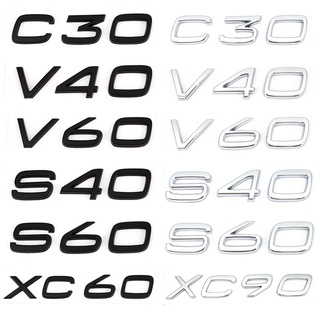 Black Metal V6 Badge Emblem for Volvo C30 C70 S40 S60 S80 S90 V40 V50 V60 V70 R 