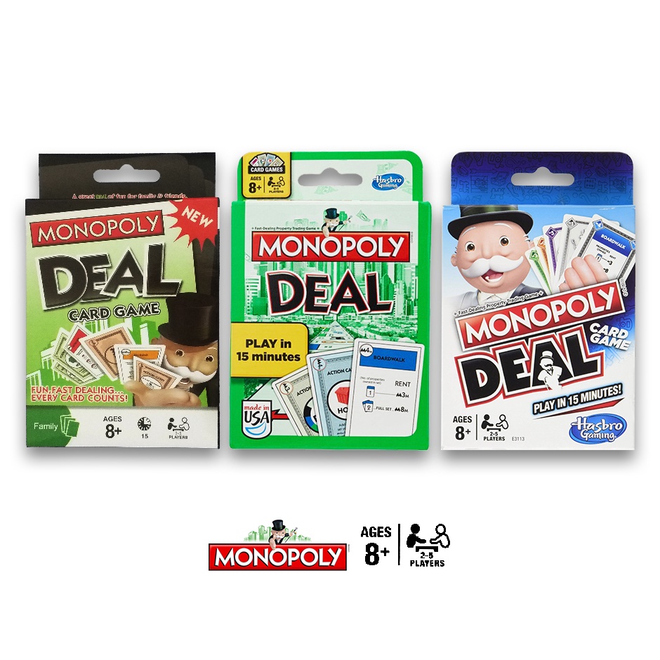Monopoly Deal Card Game/Permainan Kad Monopoly - Original Quality/Colour  Printing/3 Variations | Shopee Malaysia