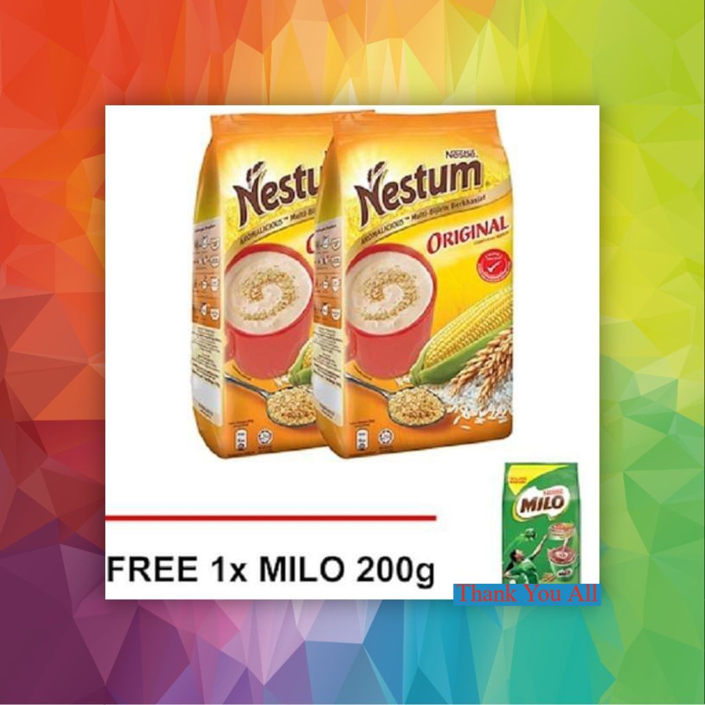 Nestle Nestum Cereal Drink Original (2 x 500g) FOC Milo ...