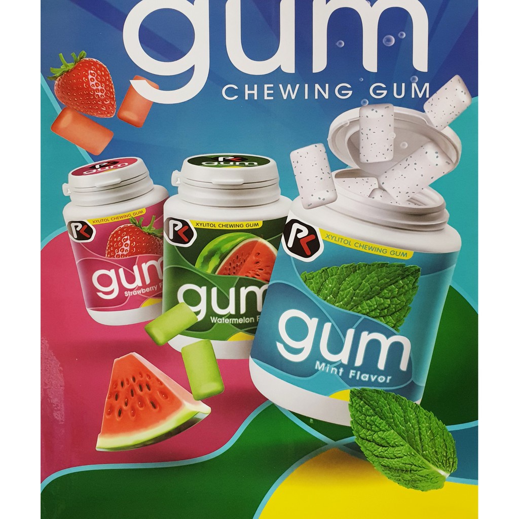 HALAL Juicy Fruit Flavor Juicy Chewing Gum ( Strawberry / Watermelon