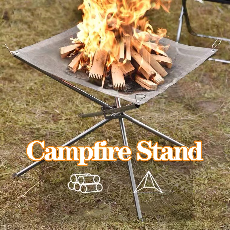 Portable campfire Stainless Steel Mesh Camp Fire Pit Portable Fire Pit