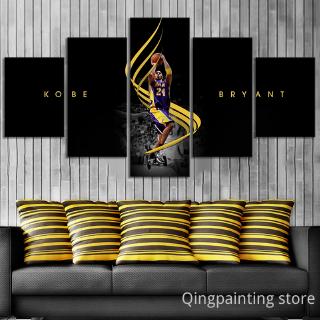 5pcs Various Styles Kobe Bryant Nba The Basketball Star Poster Wall Art Canvas Paintings For Living Room Wall Decor Shopee Malaysia