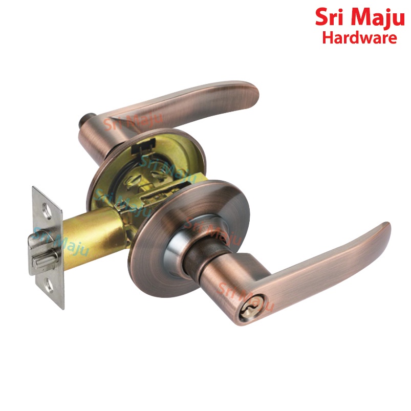 Maju 6491 Ac Tubular Lever Handle Cylindrical Cylinder St Security Door Lock Guchi Mangga Kunci 8475