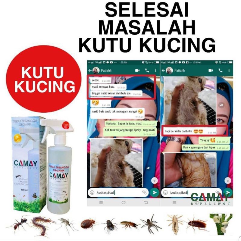 Buy SIKAT KUTU u0026 SPRAY KUTU KUCING  ANJING CAMAY BEBAS RACUN 