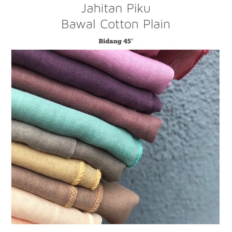 BAWAL COTTON BIDANG 45 / TUDUNG COTTON VOILE PLAIN | Shopee Malaysia