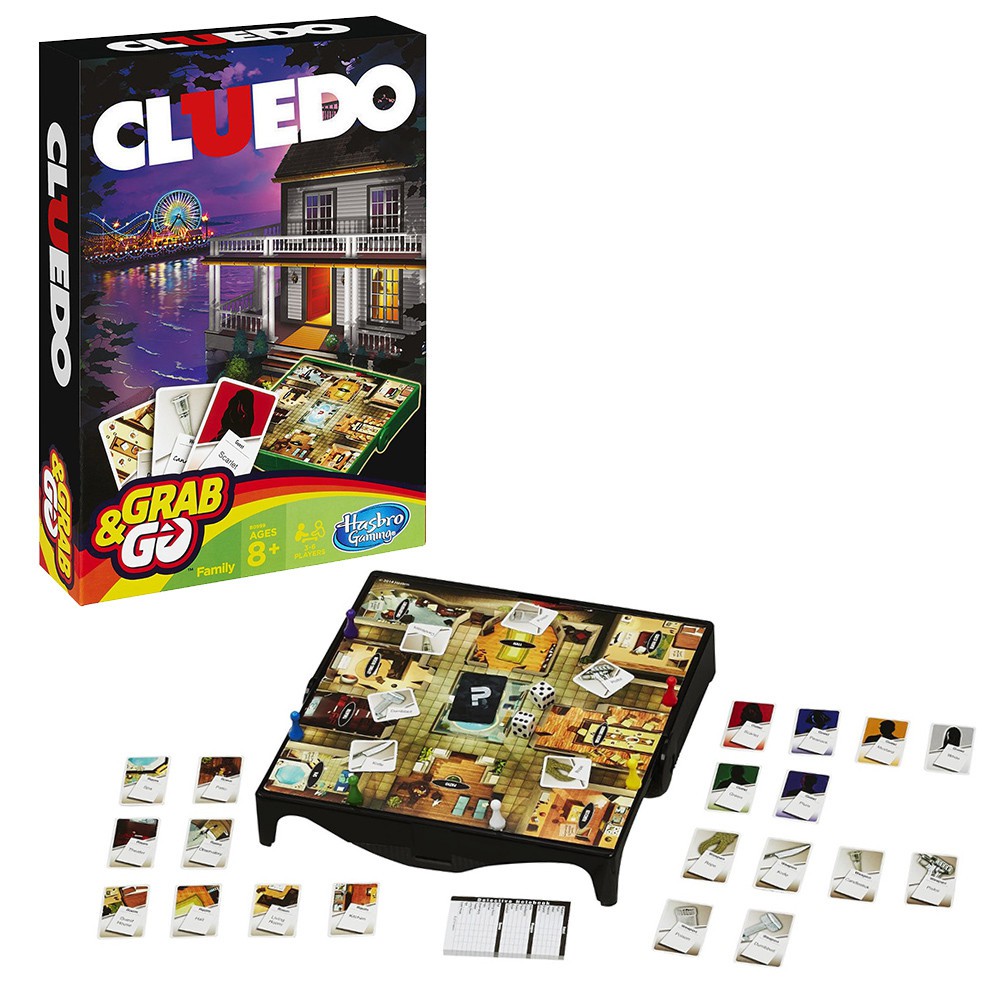 Fun Board Game For Kids Hasbro Cluedo Grab & Go Travel Game 3-6 Players 
