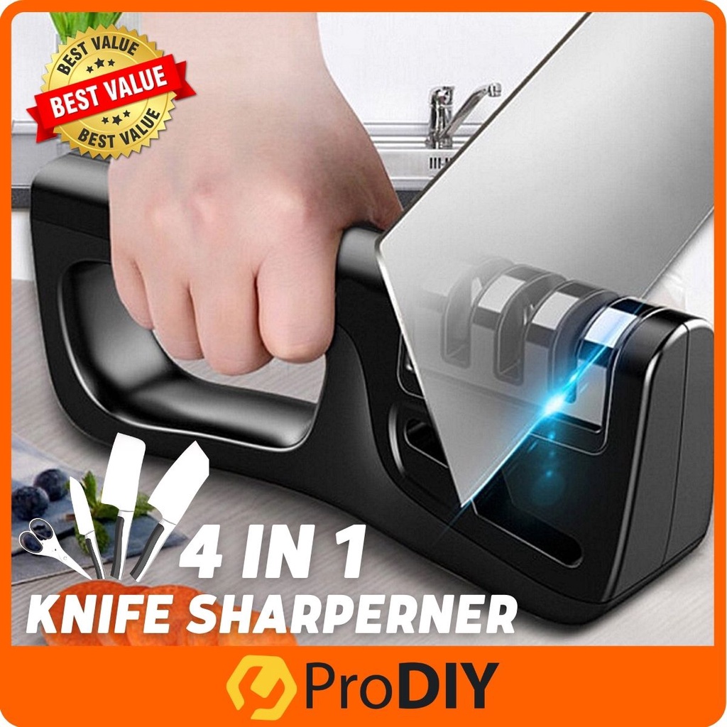 4IN1 Knife Sharpener Sharpening Tool Easy And Safe To Sharpens