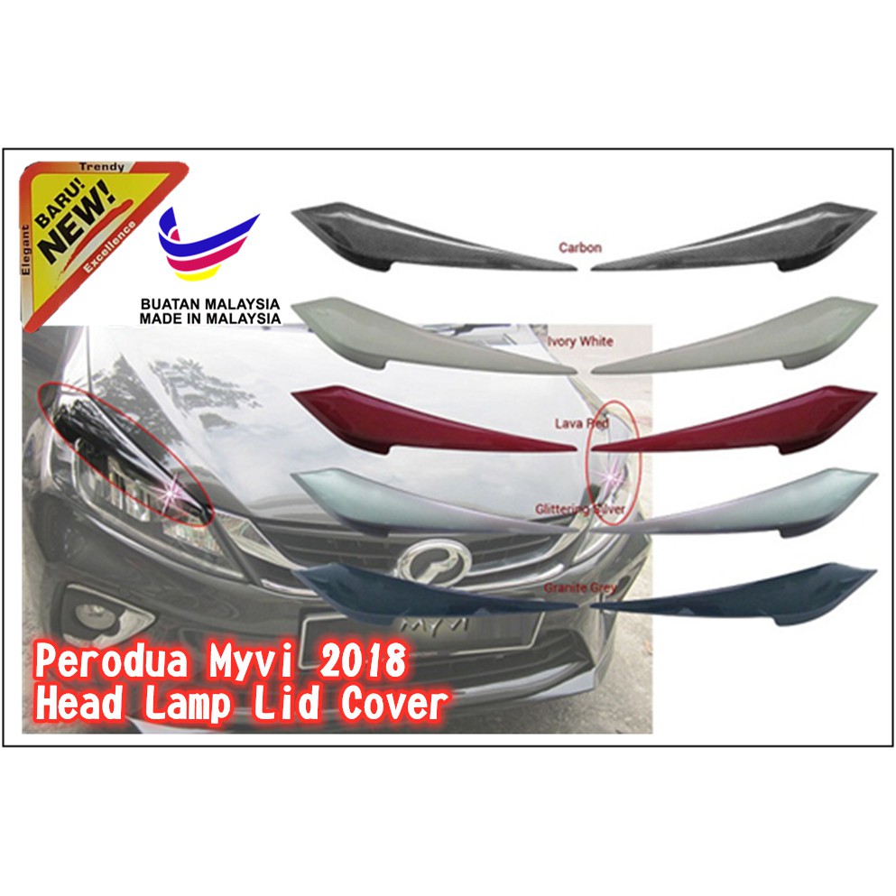 Perodua Myvi 2018 Head Lamp Lid Cover Shopee Malaysia