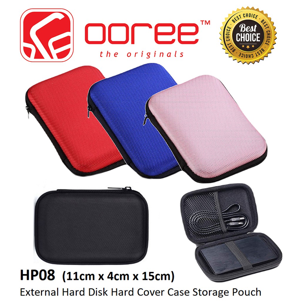 EXTERNAL HARD DISK HARD COVER CASE HARDDISK DRIVES POUCH STORAGE POCKET - HP08, SUITABLE SEAGATE WD 1/2/4/5TB EXT HDD
