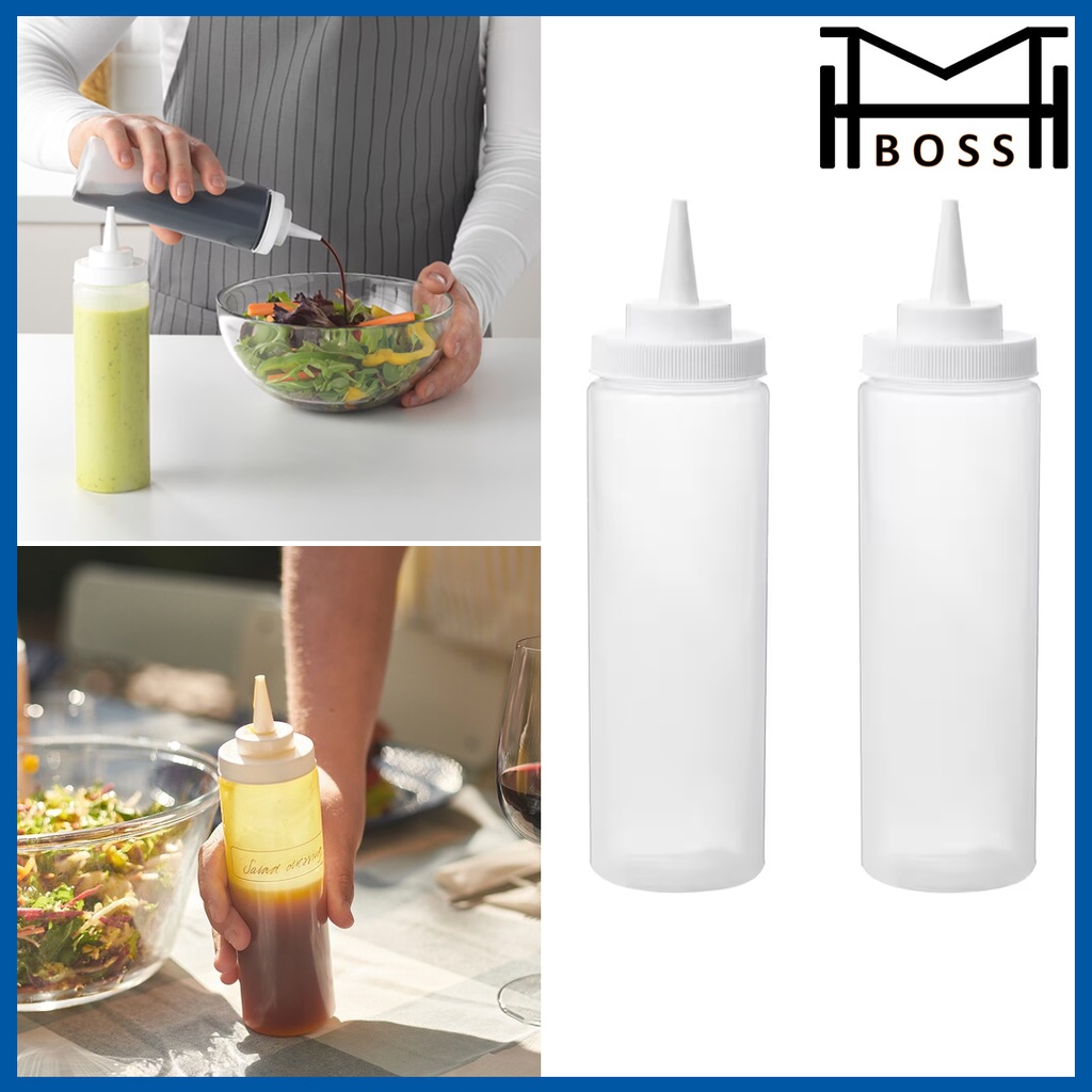 IKEA SQUEEZER GRILLTIDER SQUEEZE BOTTLE PLASTIC TRANSPARENT 330ML SPICE