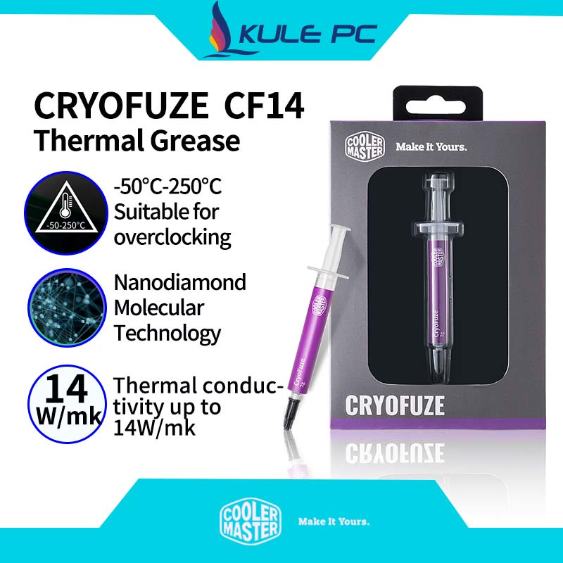 Cooler Master Cryofuze Computer CPU GPU Thermal Paste CF14 14W/Mk Thermal Conductivity MGX-ZOSG-N15M-R2 High-Performance Nano-Scale Material Is Easy To Apply