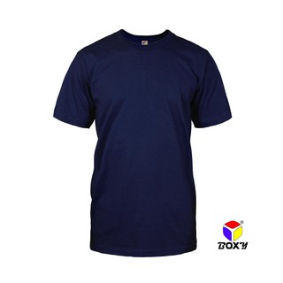 BOXY Microfiber Round Neck T-Shirt - Navy